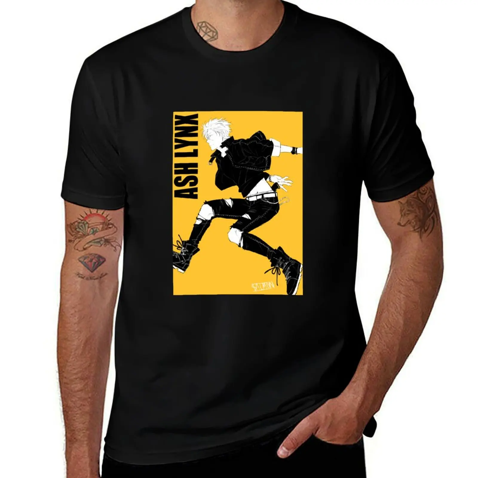 

Ash Lynx Jump - Banana Fish T-Shirt t shirt man cotton funny t shirts man T-Shirt