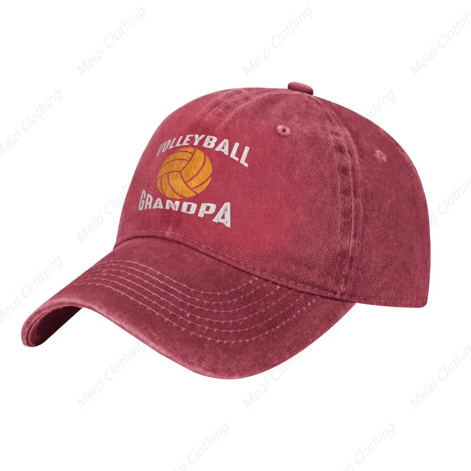 Fun Volleyball Grandpa Retro Baseball Hat Men's Sports Fishing Cowboy Hat Adjustable Golf Hat