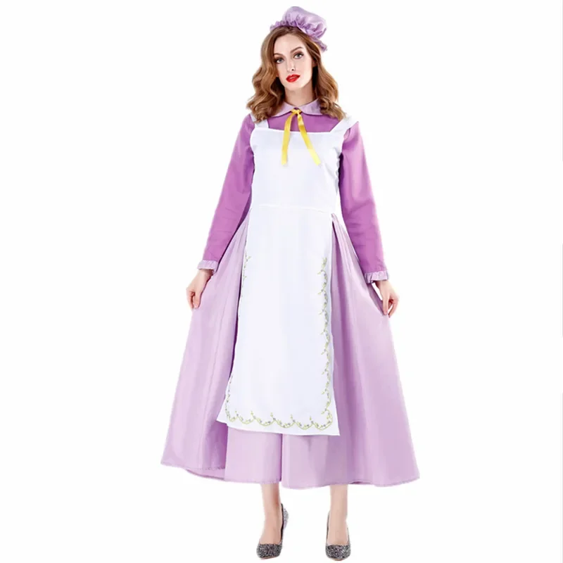 

Lady Purple Maid Costume Halloween Fairytale Cosplay French Maid Fancy Dress halloween costumes for WOMEN adult