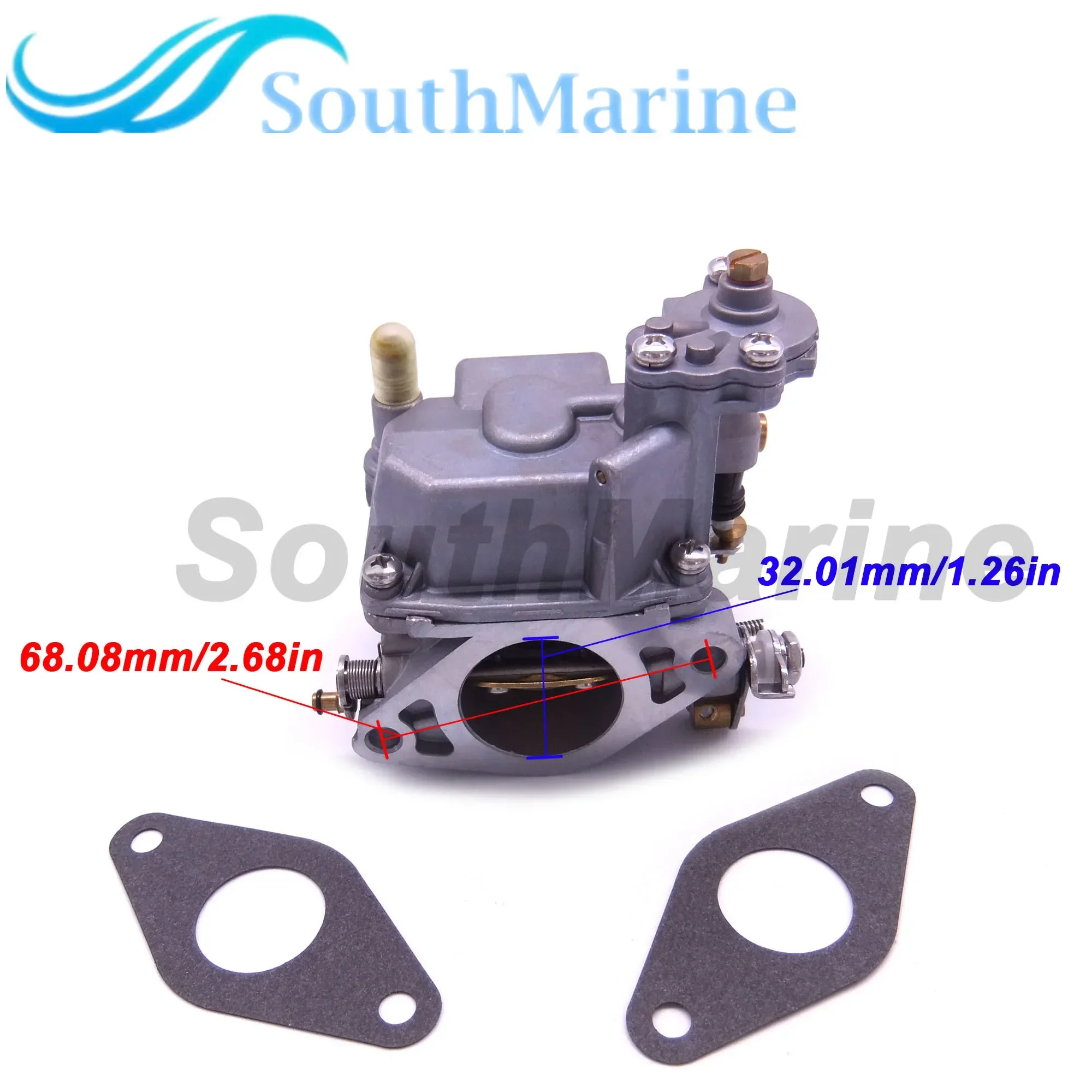 Boat Engine 3323-835382T04 3323-835382A1 835382T1 835382T3 Carburetor Assy and 835383001 27-835383001 Gaskets (2 pcs) kit for Me