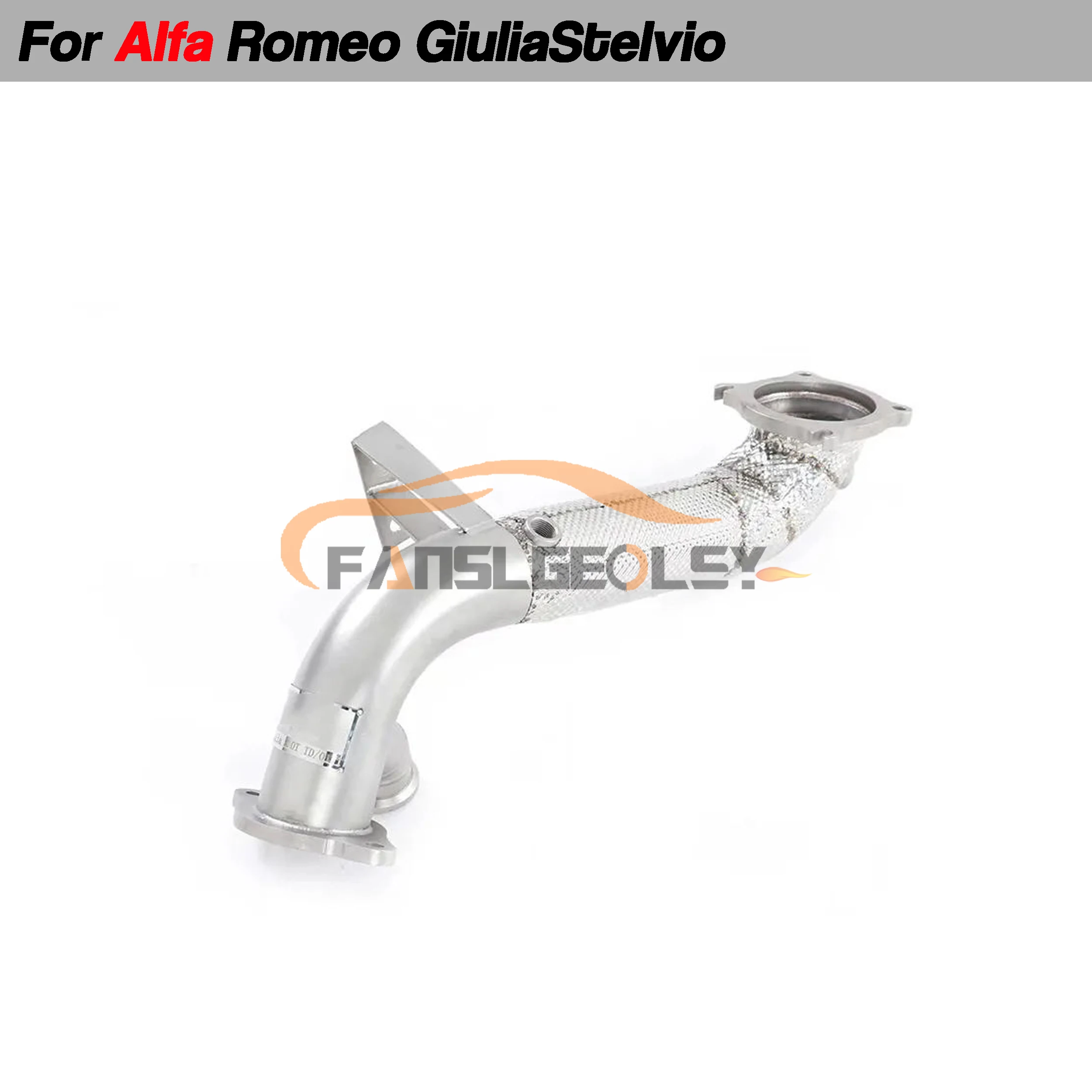 For Alfa Romeo Giulia/Stelvio 2.0T Steel Downpipe Performance Exhaust System With Heat shield and catalytic converter Headers