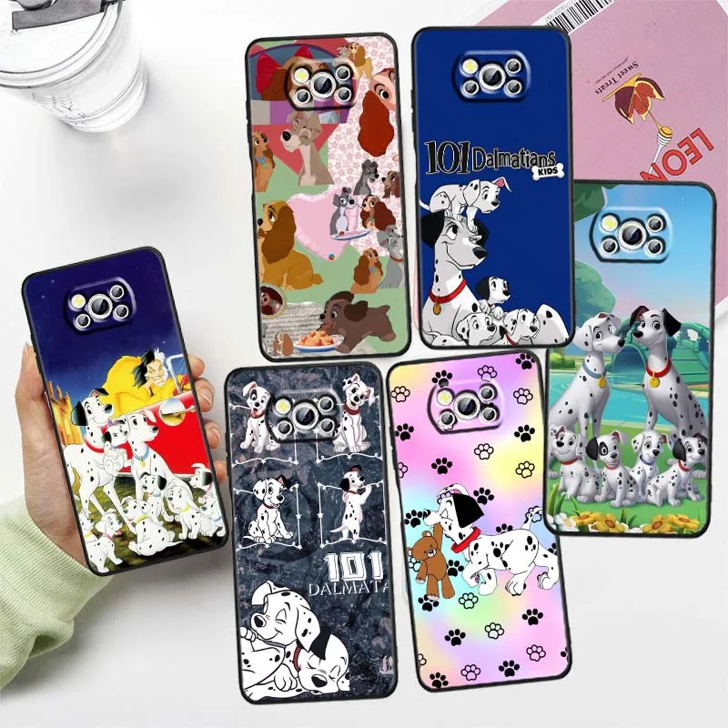 

101 Dalmatian Anime Cute Cover For Xiaomi Mi Poco F3 F4 F5 F6 X3 X4 X5 X6 X7 M3 M4 M5 M6 M7 GT Pro 5G Black