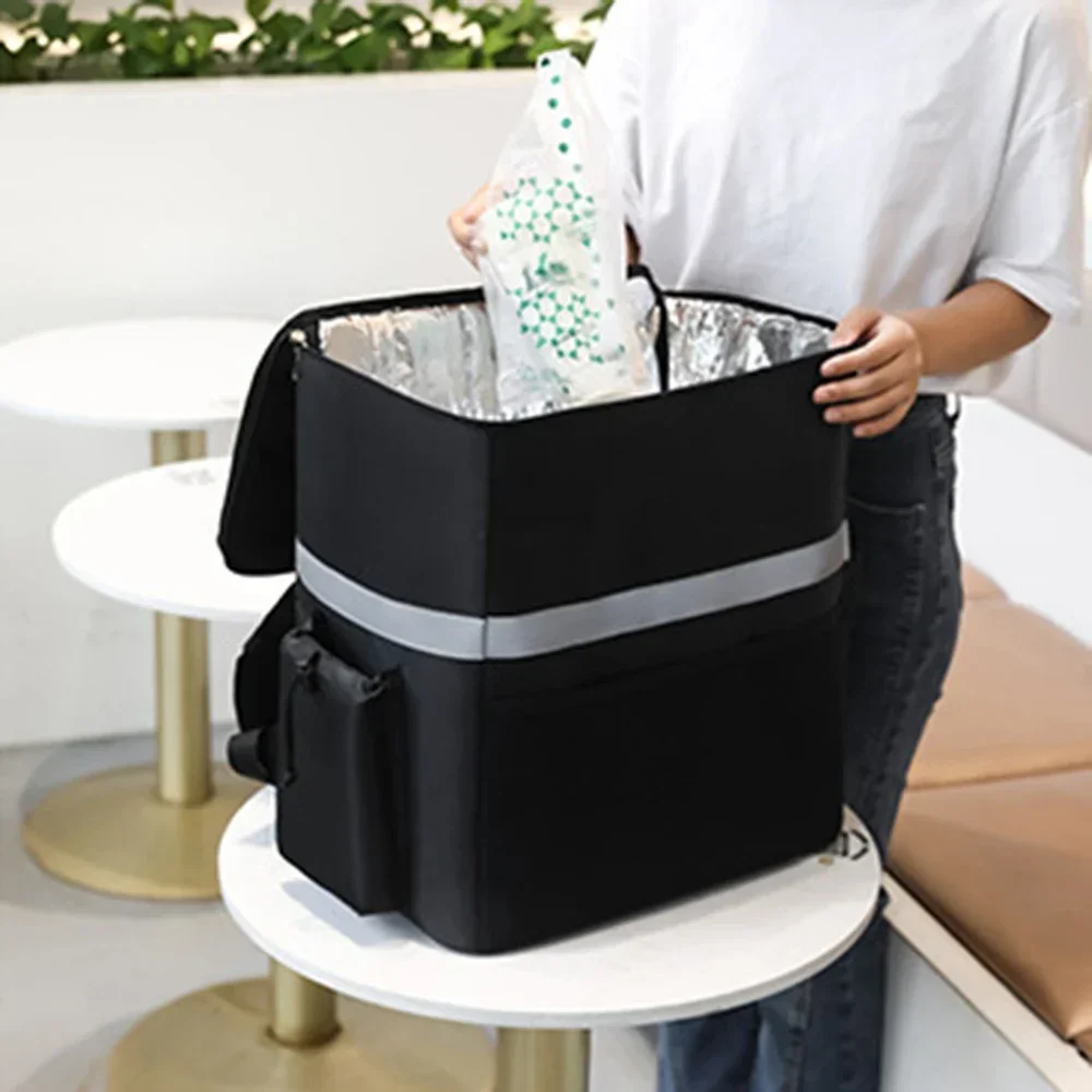 Mochila de entrega aislada: bolsa térmica de entrega de alimentos para conductores, mochila para llevar y comestibles de gran capacidad de 30 litros