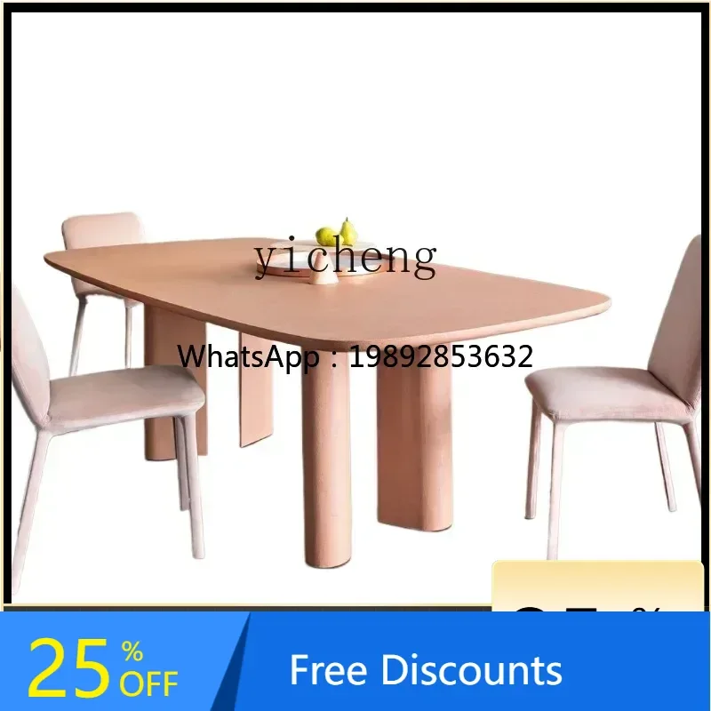 

LYY Nordic Cream Dopamine Dining Table Conference Table Office Negotiation Table