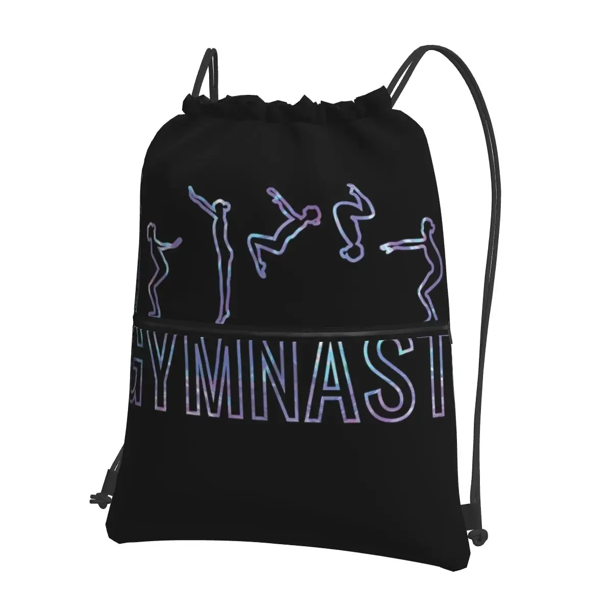 

Gymnast - Holographic Portable Backpacks Drawstring Bag Drawstring Bundle Pocket Sundries Bags For Travel Sport Man Woman