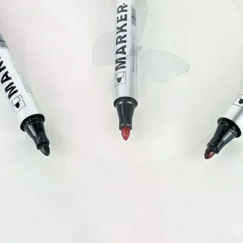 Waterproof Permanent Paint Marker Pen 2mm Black Nib Quick Drying Fadeless for Industrial Marking Gift Card Signature