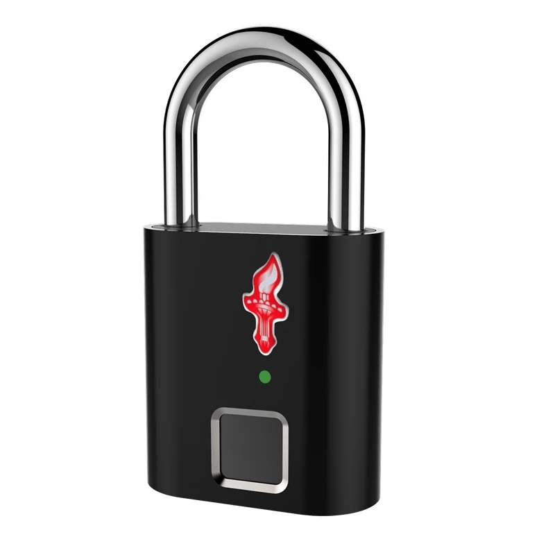 

Fingerprint Padlock Gym Locker Lock USB Rechargeable Thumbprint Lock Small Portable Padlock for Locker Drawer Gym Office Bag