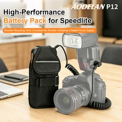AODELAN External Flash Battery Pack Rapid Flash Recycling Portable for Speedlite Nikon SB900, SB910, SB5000. Replaces Nikon SD-9