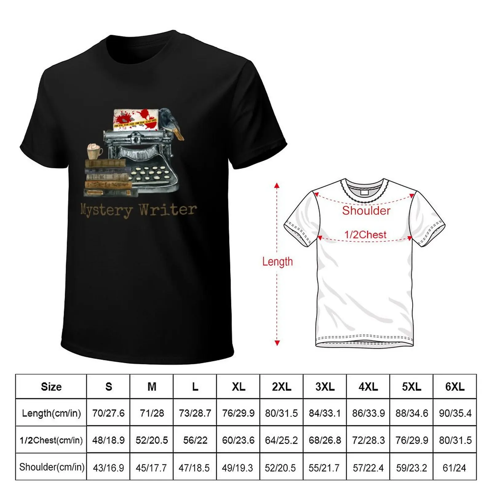Mystery Writer T-Shirt Fashion Casual Short Sleeve T-Shirt