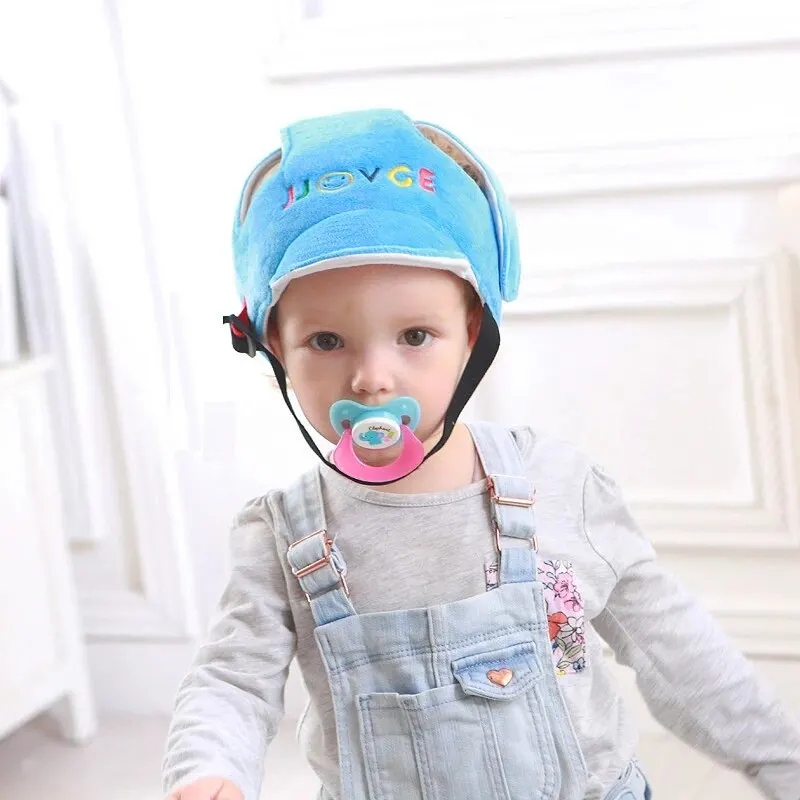 Cute Baby Anti-fall Head Protection Cap Soft Adjustable Infant Toddler Anti-collision Cap Kids Safety Helmet Cap