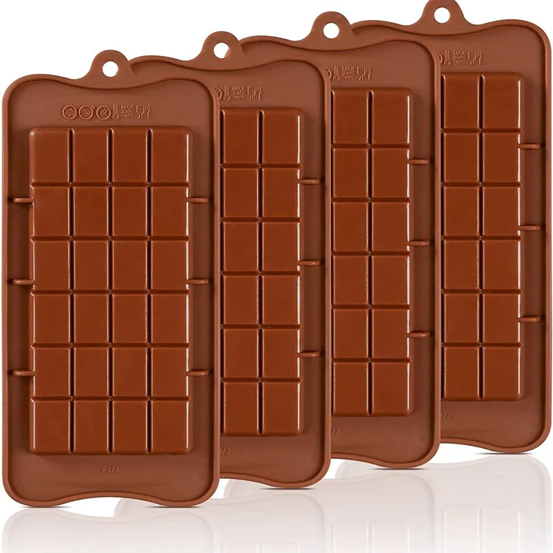 Chocolate Bar Molds Silicone Bars Making Fondant Coffee Mould BPA Free Easy Release Non-Stick for Protein Energy Handmade Gifts