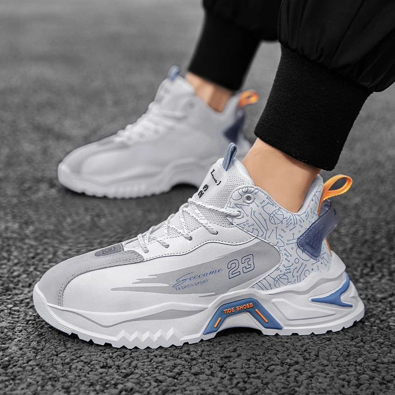 الرجال أحذية رياضية احذية الجري موضة في الهواء الطلق الركض أحذية رياضية شبكة تنفس توسيد سلة سوداء الأحذية الذكور حجم كبير #4