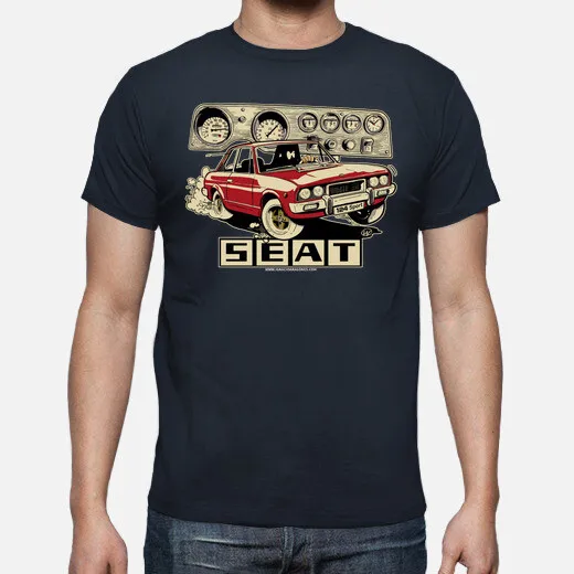 Hot Sale Vintage Classic Spain Car S E A T 124 Sport Coupe T Shirt. New 100% Cotton Short Sleeve O-Neck T-shirt Casual Mens Top