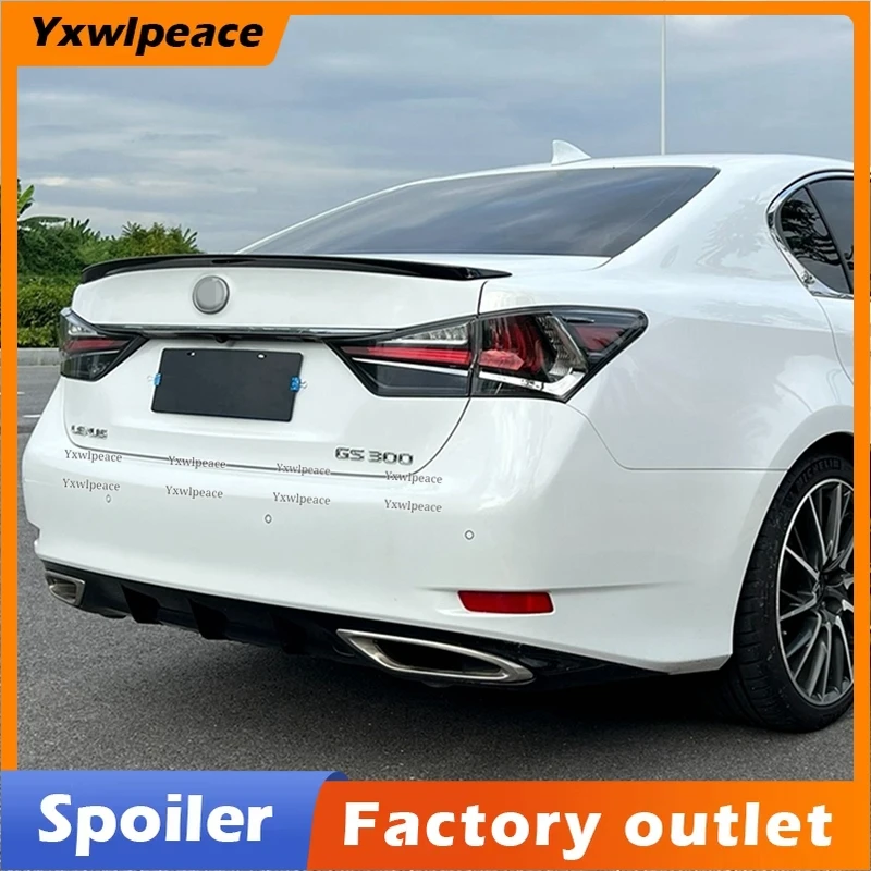 For Lexus GS GS300 GS350 2012 2013 2014 2015 2016 2017 ABS Plastic Primer Color Rear Trunk Lip Spoiler Car Accessories