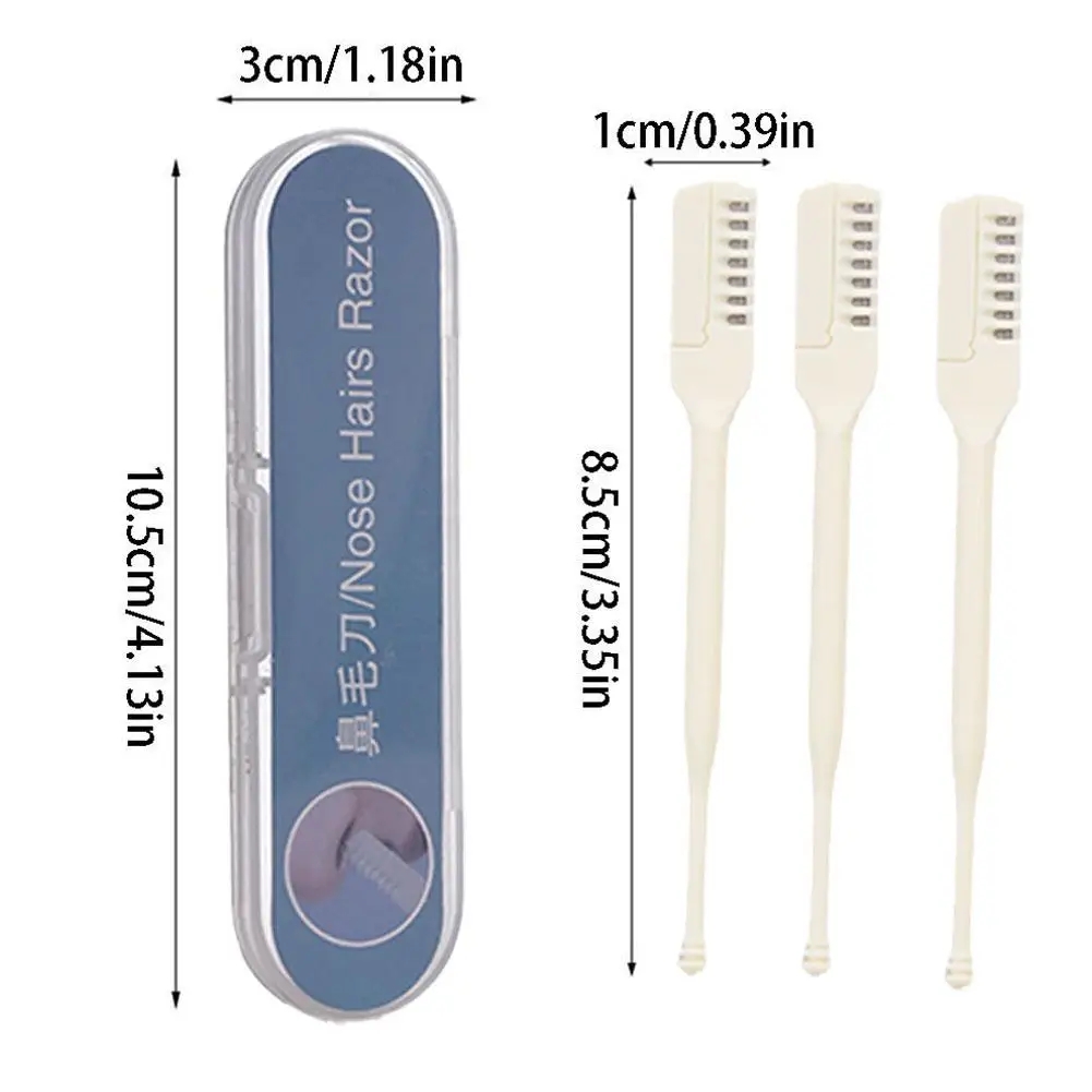 Cortador de pelo Nasal para hombres y mujeres, cortador de pelo Nasal giratorio de 2023 grados, Manual, seguro, portátil, 1/2/3 piezas, 360