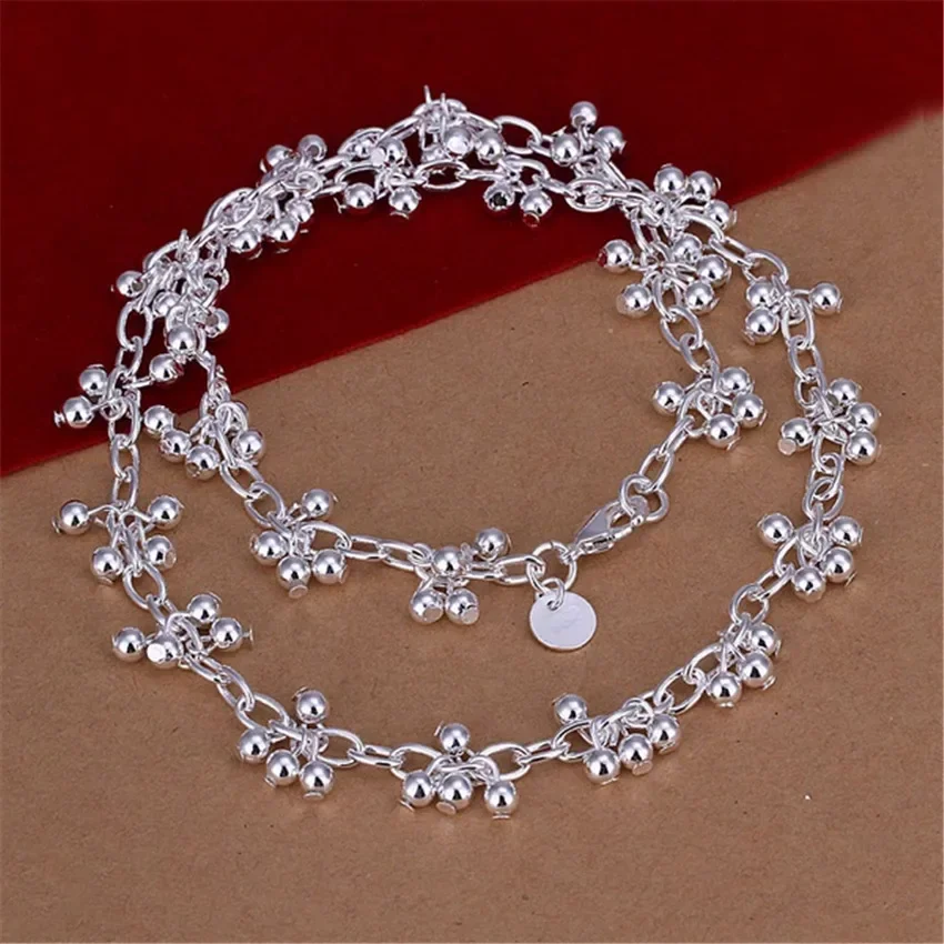 Hot Charms 925 Sterling Silber Perlen Ketten Halsketten Für Frauen Luxus Designer Schmuck Mode Party Hochzeit Zubehör Geschenke