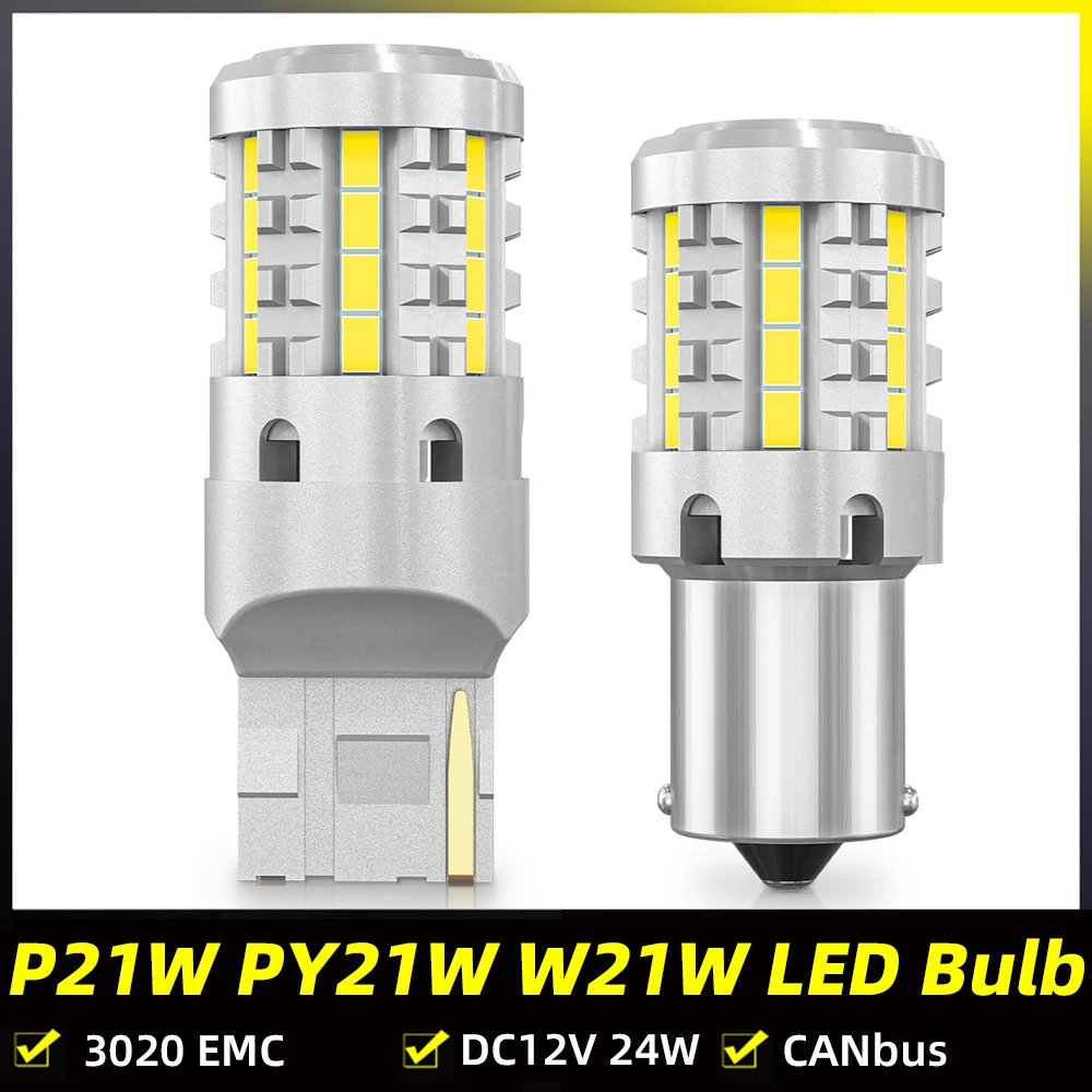 

2x 1156 BA15S P21W Bau15s PY21W LED Canbus No Error/Hyper Flash T20 7440 W21W LED Indicator Bulb Car Turn Signal Light Amber