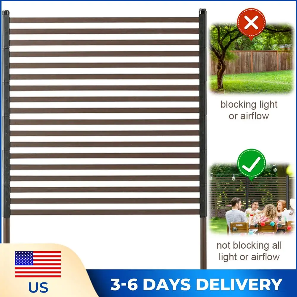 

Металлическая уличная панель-экран для конфиденциальности 3 фута (Ш) x 4 фута (В) с ПЭ-покрытием, стальные трубы, для двора, сада, патио