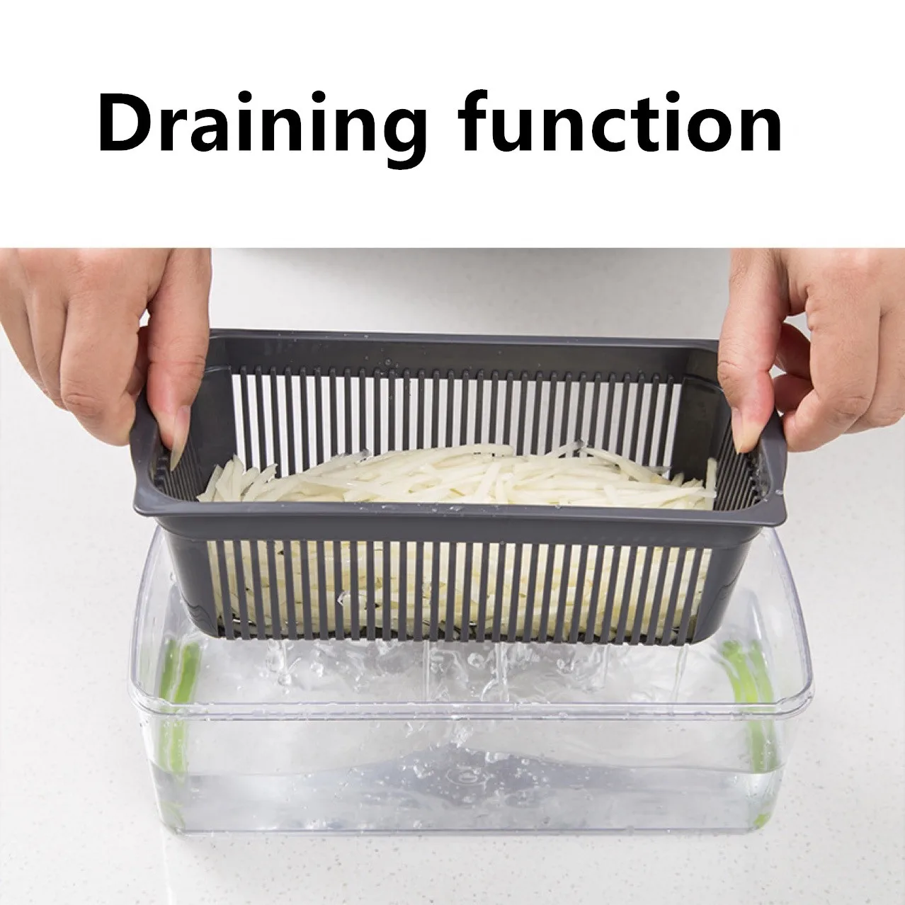 WHDPETS Multifunctional Vegetable Cutter 8 In 1 Shredders Slicer With Basket Manual Food Processor Fruit Potato Grater Slicer