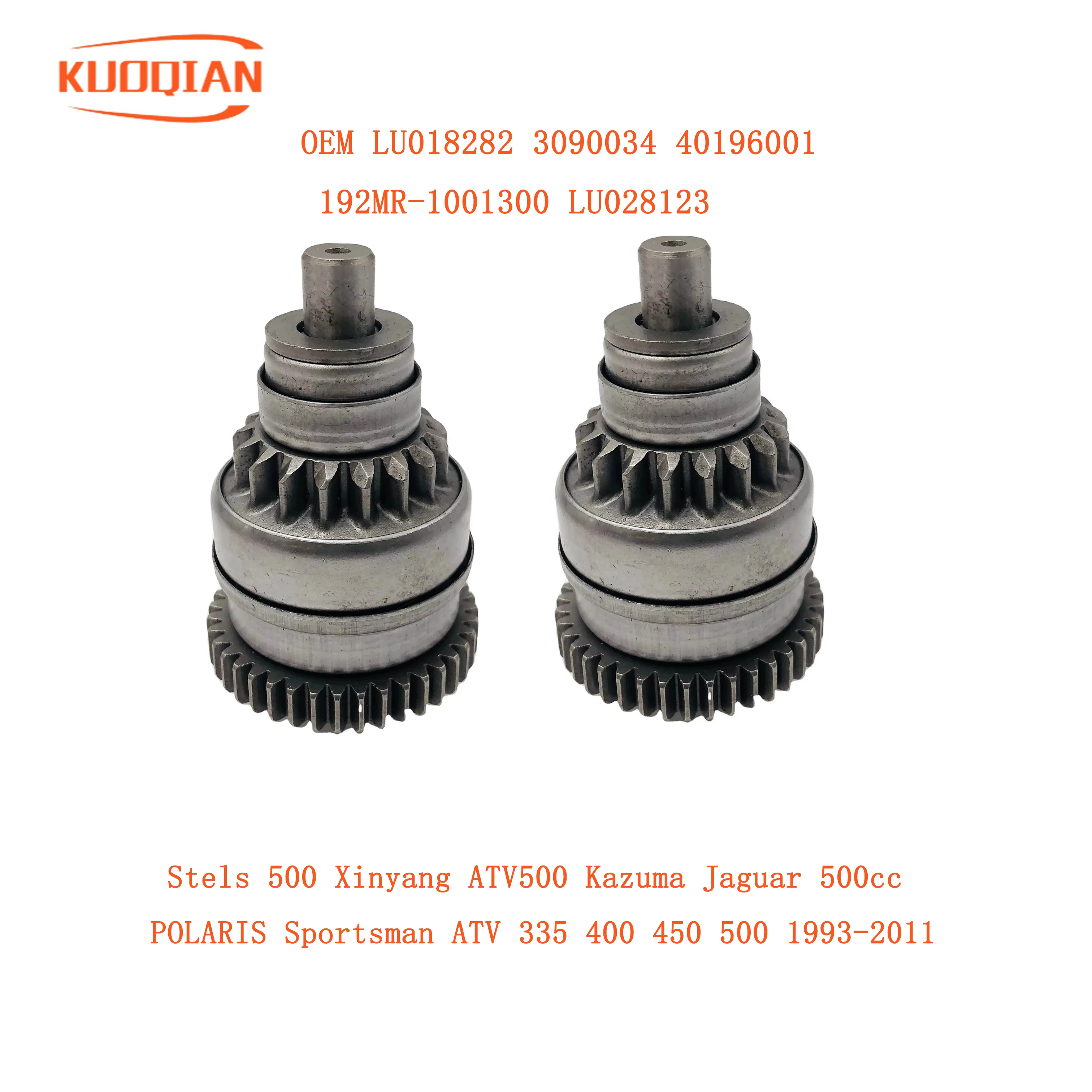 

2 шт., муфта стартера Bendix для Stels 500 Xinyang ATV500 Kazuma Jaguar 500cc LU018282 CECTEK 40196001E 192MR-1001300 LU028123