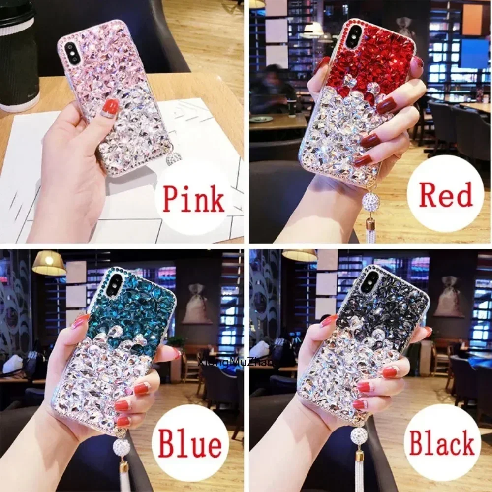 Diamond Rhinestone Pendant Custom Phone Cover for ASUS ZS672KL ZS670KL ZS671KL ZS590KS for Zenfone 11 Ultra 10 9 8 8 Filp 7Pro