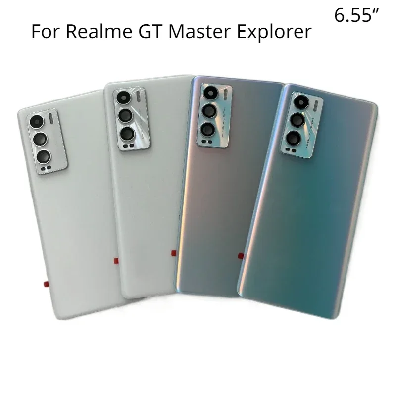 

Задний корпус для Realme GT Master Explorer Edition 6,55 дюйма, стеклянная задняя крышка, ремонт, Замена аккумулятора телефона, фотоэлемент + объектив с логотипом