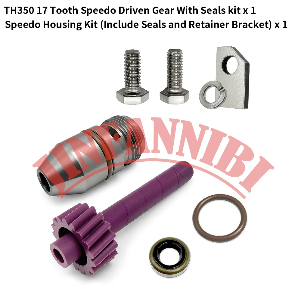 

For GM TH350 Turbo 350 17 Tooth Speedometer Driven Gear & Speedo Housing Kit Set