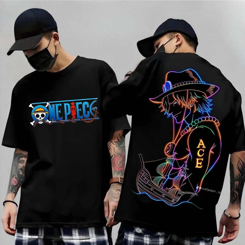 

One Piece Japanese Anime Printed Men's T-Shirt Roronoa Zoro Boy Children's Harajuku Short Sleeve Kids Luffy T-shirt Clothing