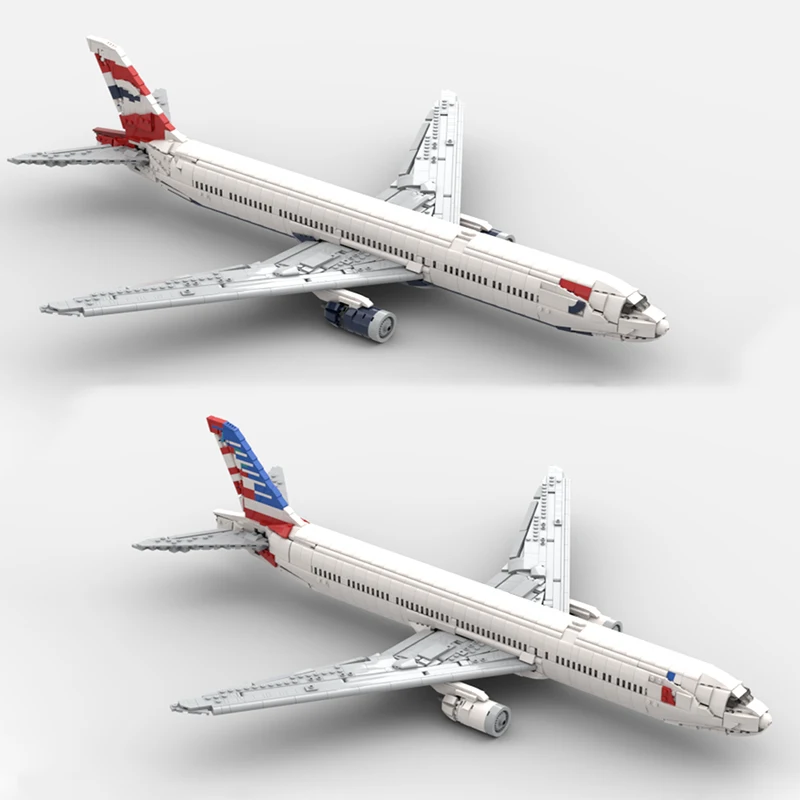 

MOC самолет American Airlines 777-300er гражданская авиация модель самолета DIY головоломка сборка строительные блоки игрушка детский подарок