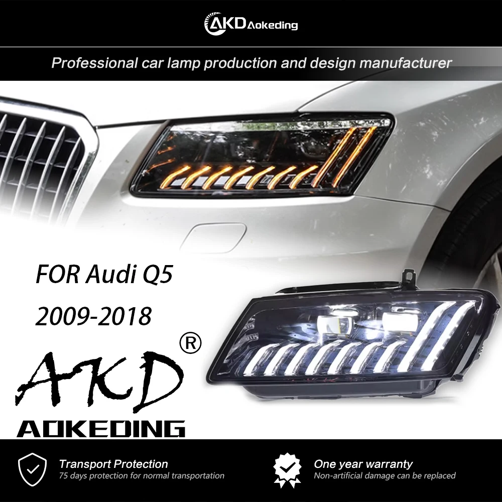 

AKD Head Lamp For Audi Q5 Headlights 2009-2018 Q5 DRL H7 LED Bi Xenon Bulb Assembly upgrade Dynamic Signal Accessories