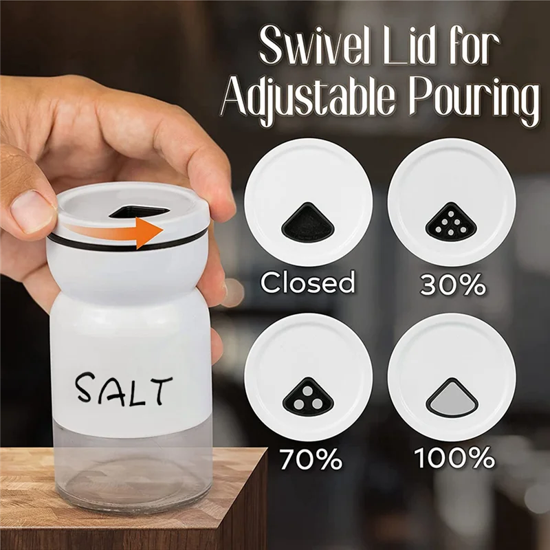 Set di agitatori per sale e pepe della fattoria con coperchi regolabili, decorazioni moderne per la cucina di campagna domestica, Set di Shaker carino