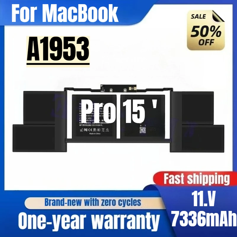 A1953 for MacBook Pro 15 '/A1990 (2018-2019) Laptop Battery High Quality High Capacity Battery Replacement Bateria Grade A Cell