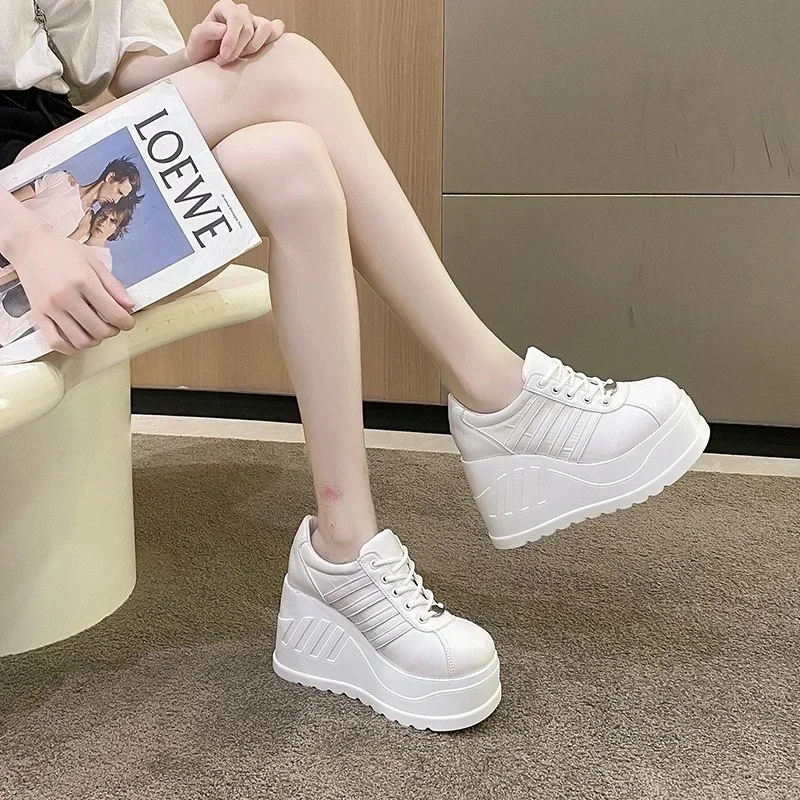 

Women's Sneakers Shoes High Heels Round Head Straps Platform Sneakers Fashion Leisure Daily Commute Zapatillas De Deporte