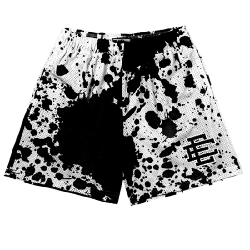 2025 에릭 엠만 남성 비치 보드 쇼츠 피트니스 트레이닝 운동 스포츠 반바지 여성 여름 짐 조깅 메쉬 캐주얼 반바지