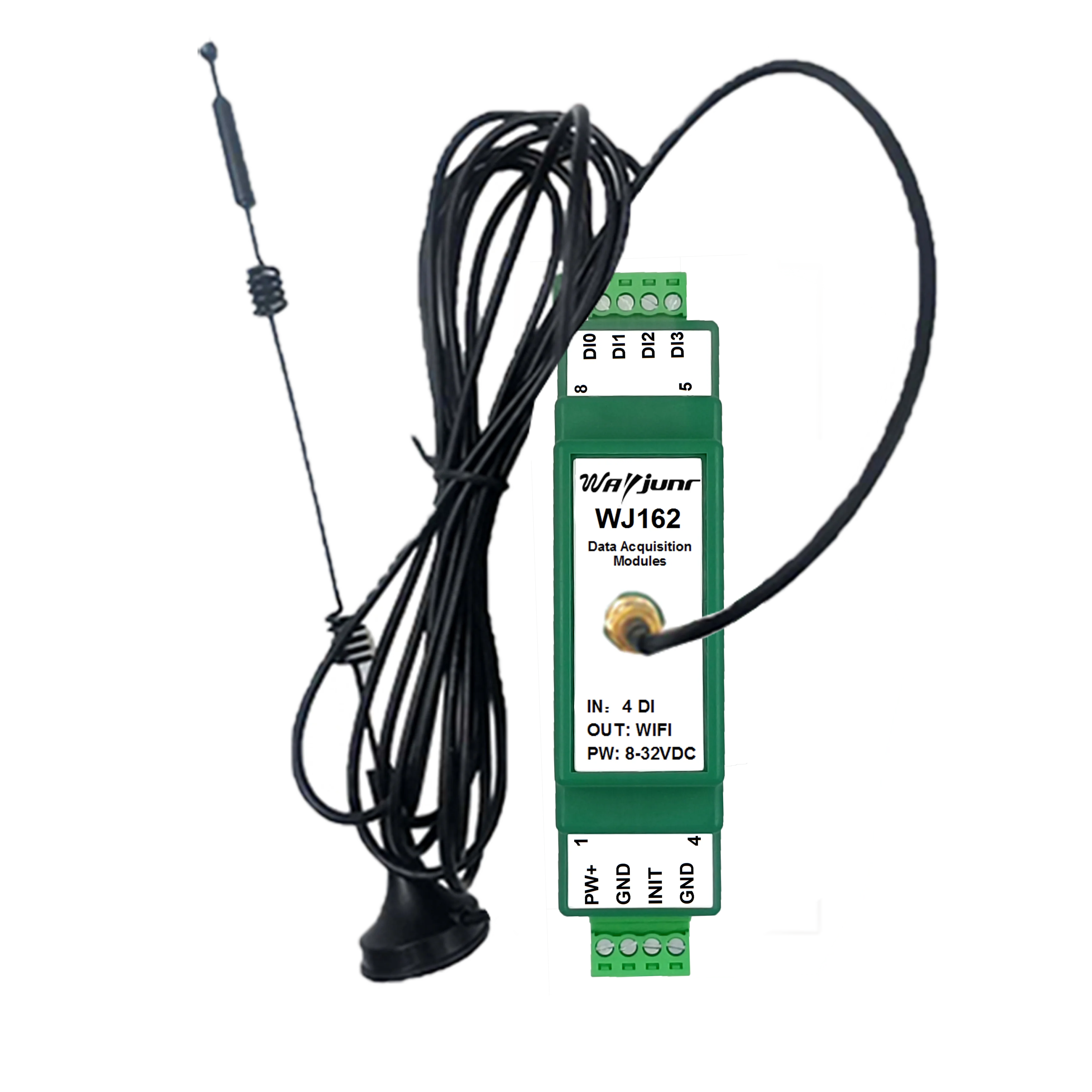 4-channel DI Switch Detection Counter MQTT Protocol Web-based Online Display WiFi Module WJ162
