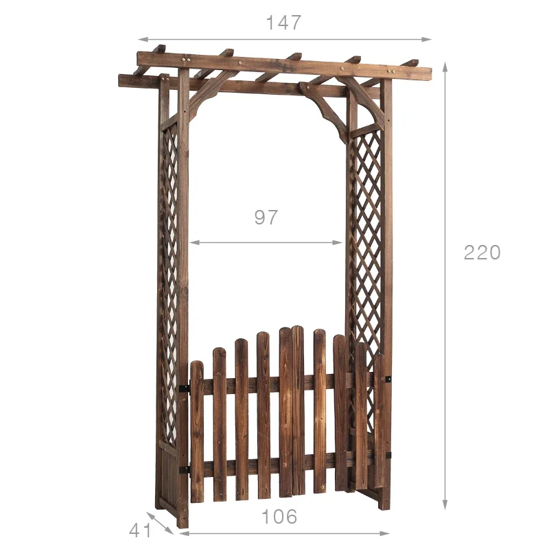 Courtyard Wrought Iron Arch Flower Stand Lattice Simple Balcony Grape Rack Outdoor Garden Decoration Arch Fence Gate