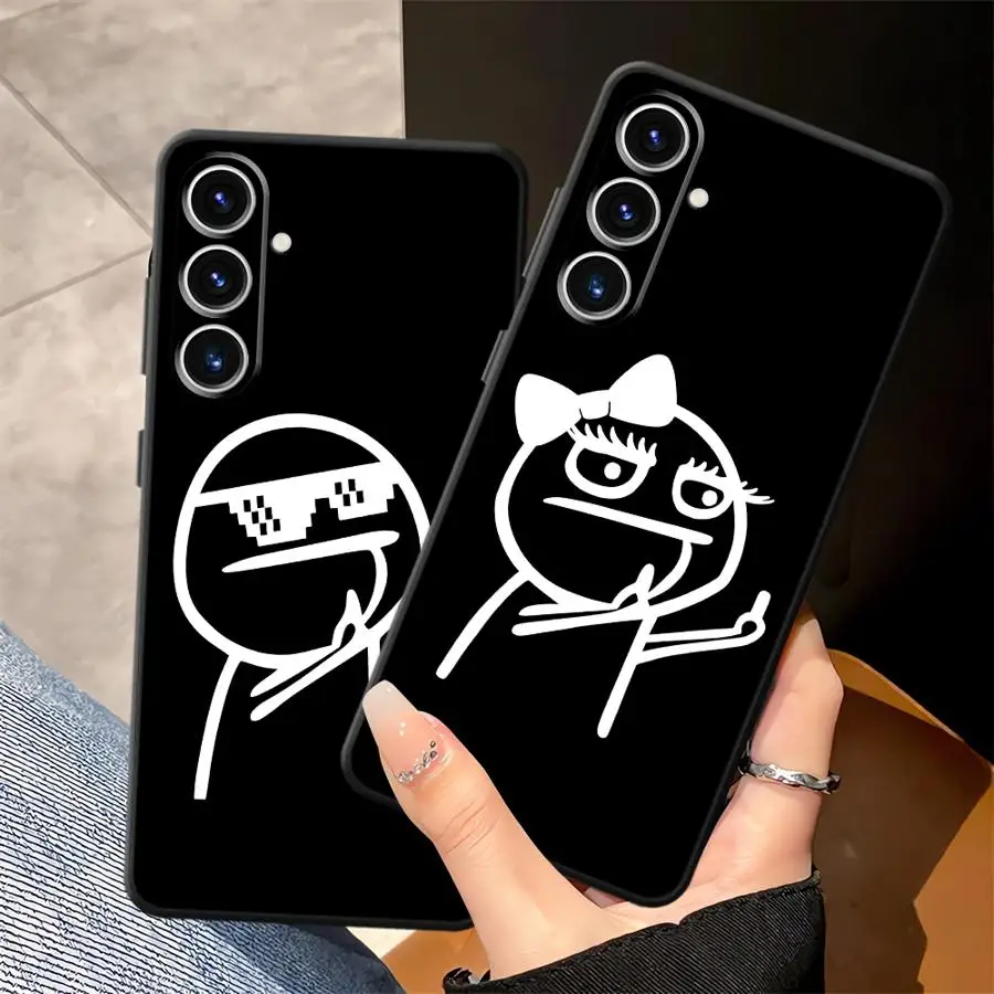Cute Stick Figure Couple Phone Cover Case for Samsung Galaxy A36 A52 A05 A25 A16 A57 A15 A37 A53 A17 A73 A51 A06 A55 A23 A41 A70