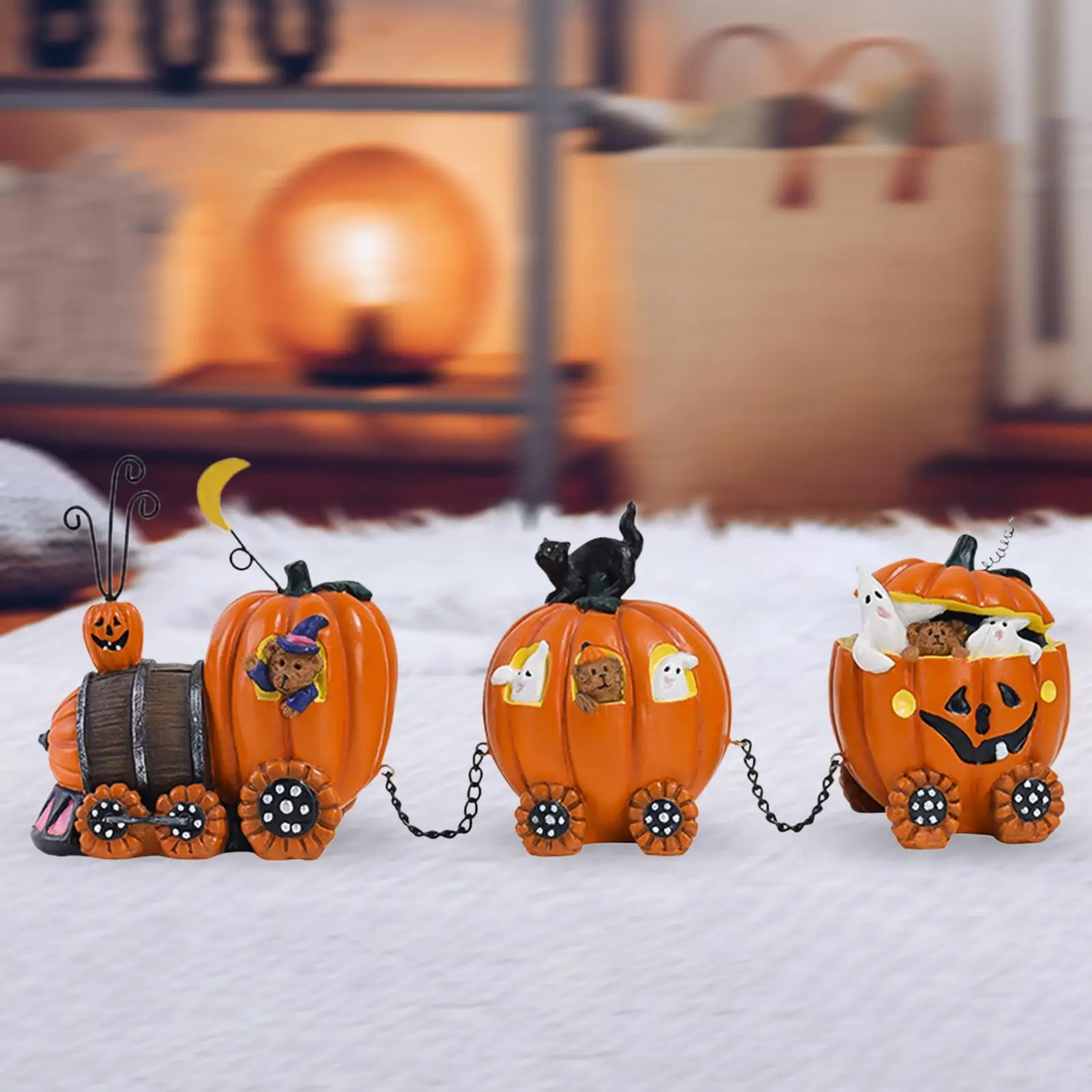 Halloween Pumpkin Statues Decoration Handmade for Wedding Tabletop Halloween