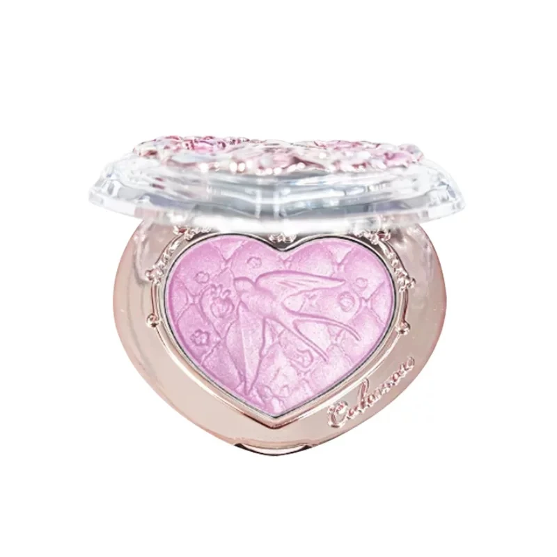 Colorrose Pearl Blush & Highlighter Palette, Fine Diamond Shimmer, Face Brightening Powder Dewy Glass Skin Glow for Cheek Makeup