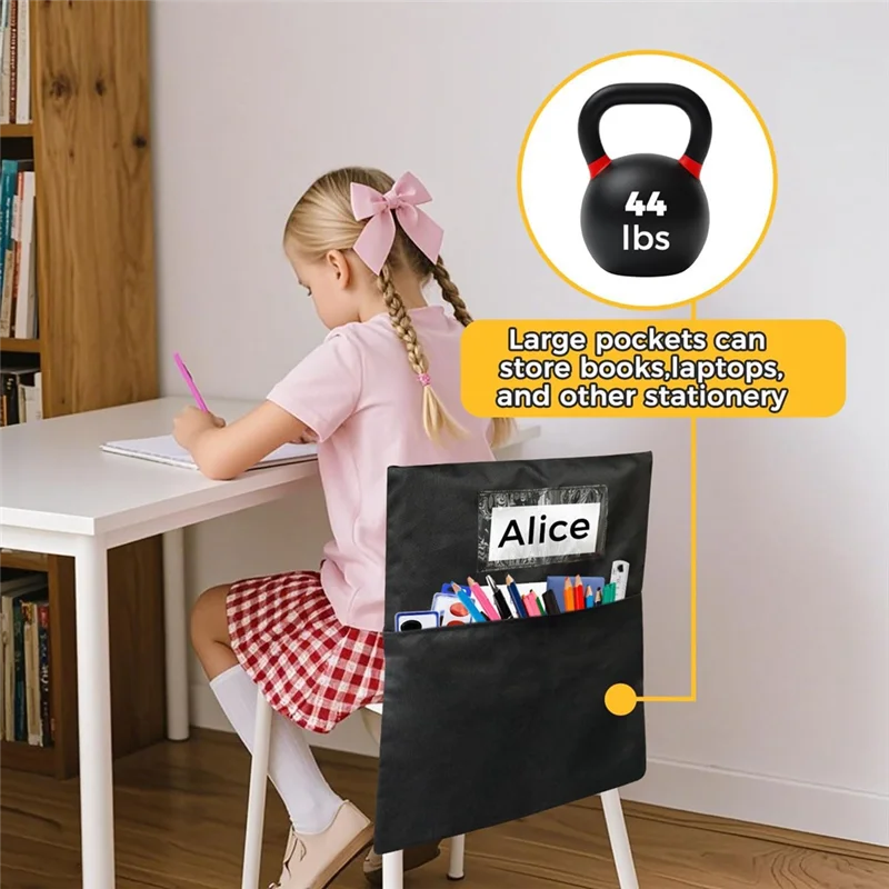 

ABJF-For K-2 Students Seat Sacks Organizer-12-Pack Chair Pockets In Fabric For Classroom For School Supplies Storage