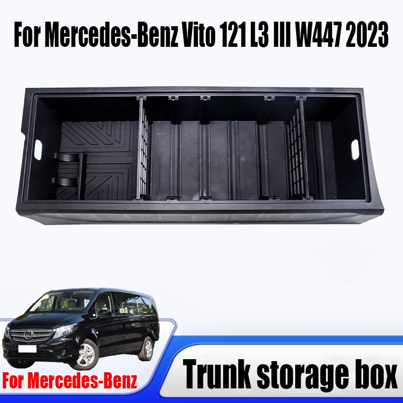 Trunk storage box car interior item storage toolbox car modification accessories For Mercedes-Benz Vito 121 L3 III W447 2023