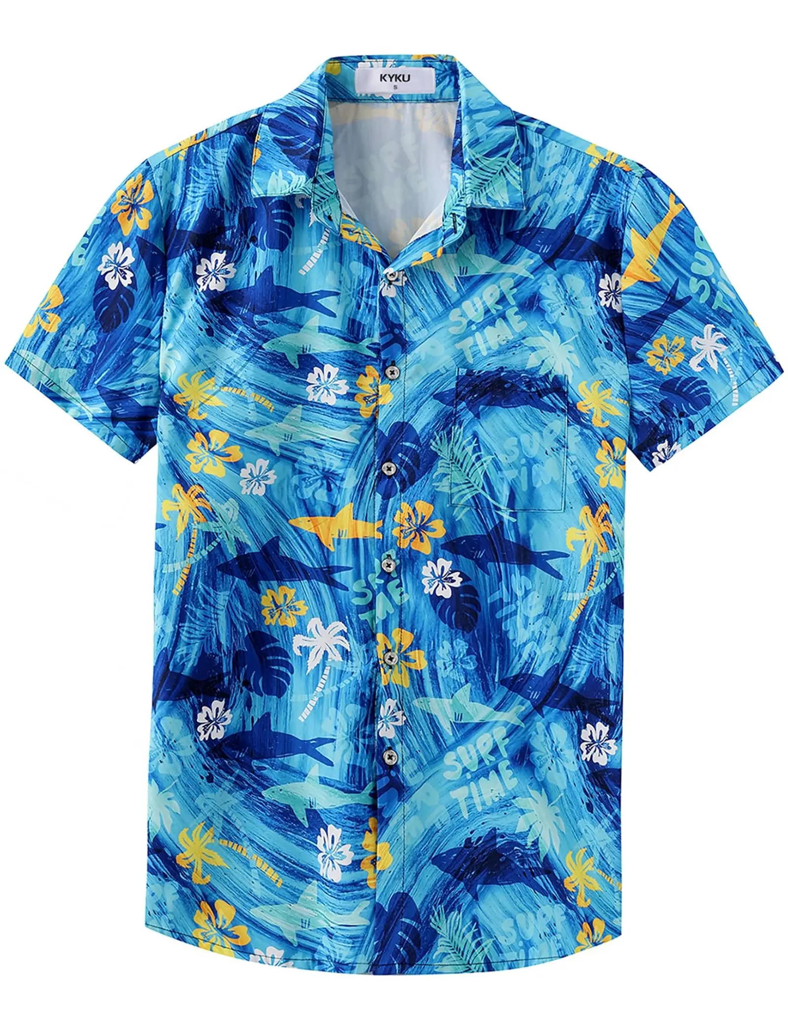 

KYKU Hawaiian Shirt for Men: Beach Vacation Summer Short Sleeve Button Down Mens Shirts Casual Stylish