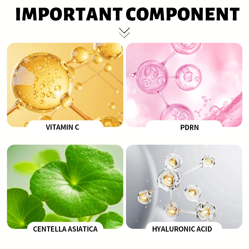 Serum Set, Collagen Hyaluronic Acid 24H Hydrating, PDRN Pink Vitamin Smoothing Firming & Vitamin E Niacinamide Face Skin Essence