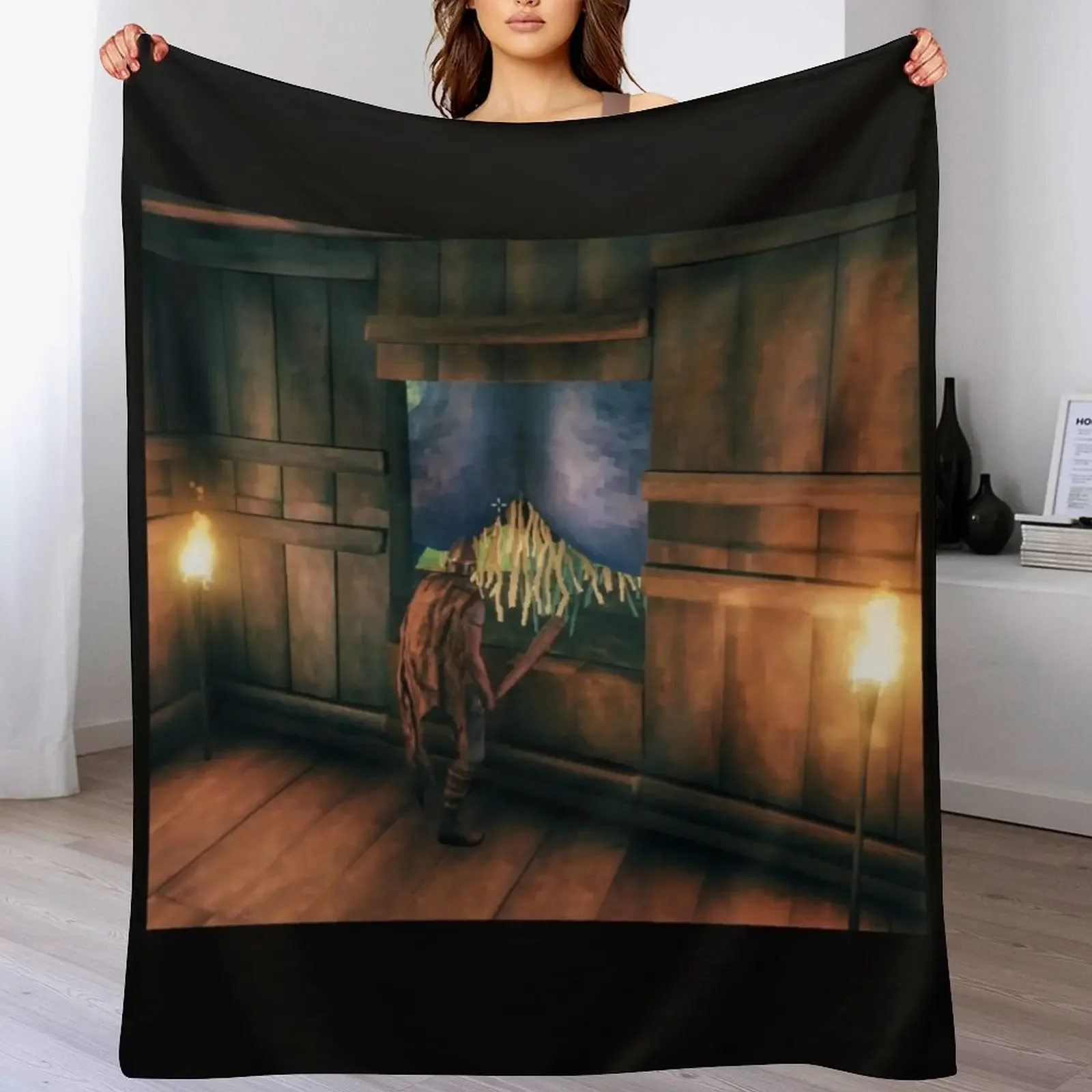 

Valheim - Forest Troll Butt (gift) Throw Blanket Hairys Personalized Gift Camping Thin Blankets