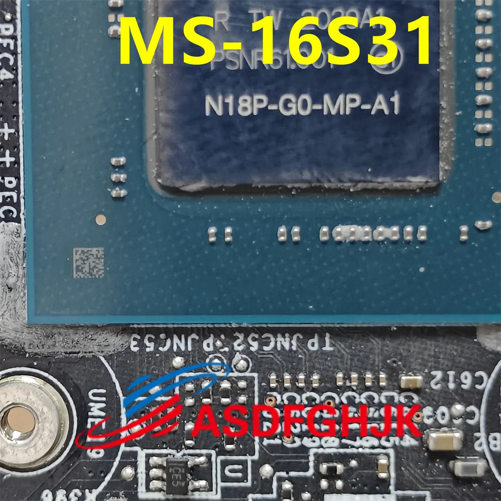 Imagem -05 - Laptop Motherboard para Msi Ms16s31 Ver 1.0 Ms-16s3 e 15 Série A10sc I7-10710u Cpu e Gtx1650m Teste ok