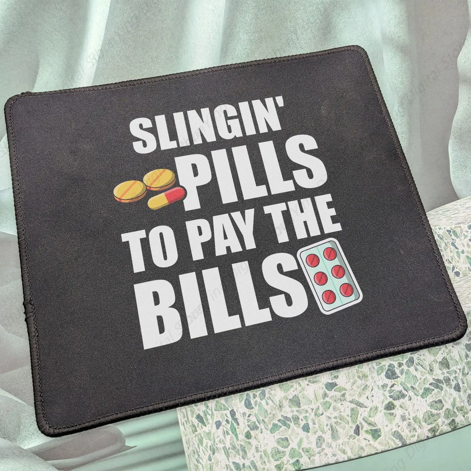 Коврик для мыши Slingin 'Pill Payment Bill, подарок для фармацевта, аптеки, медсестры, компьютерных игр, коврик для мыши 25*30 см