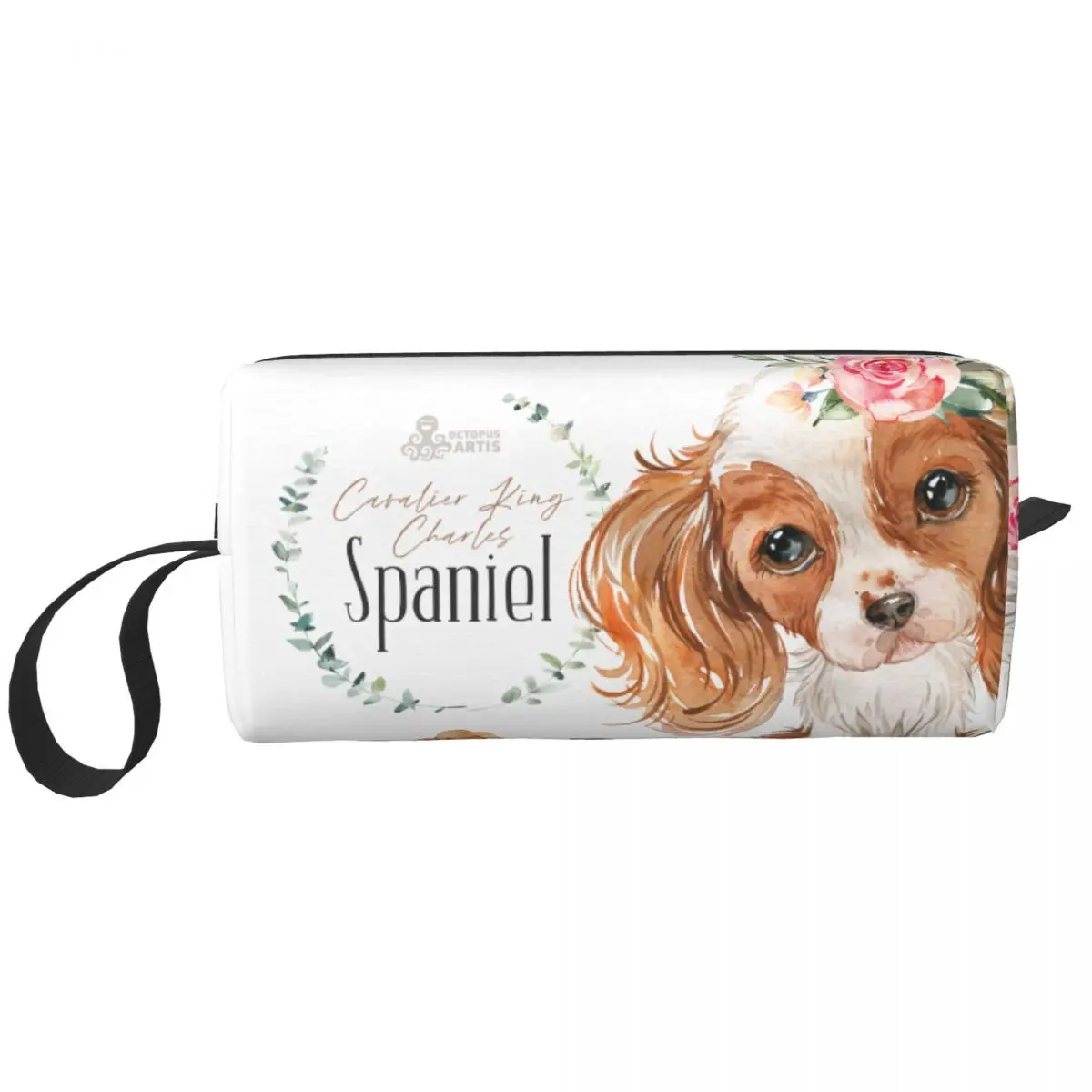 Travel Cute Cavalier King Charles Spaniel Toiletry Bag Cute Pet Lover Dog Cosmetic Makeup for Beauty Storage Dopp Kit Case