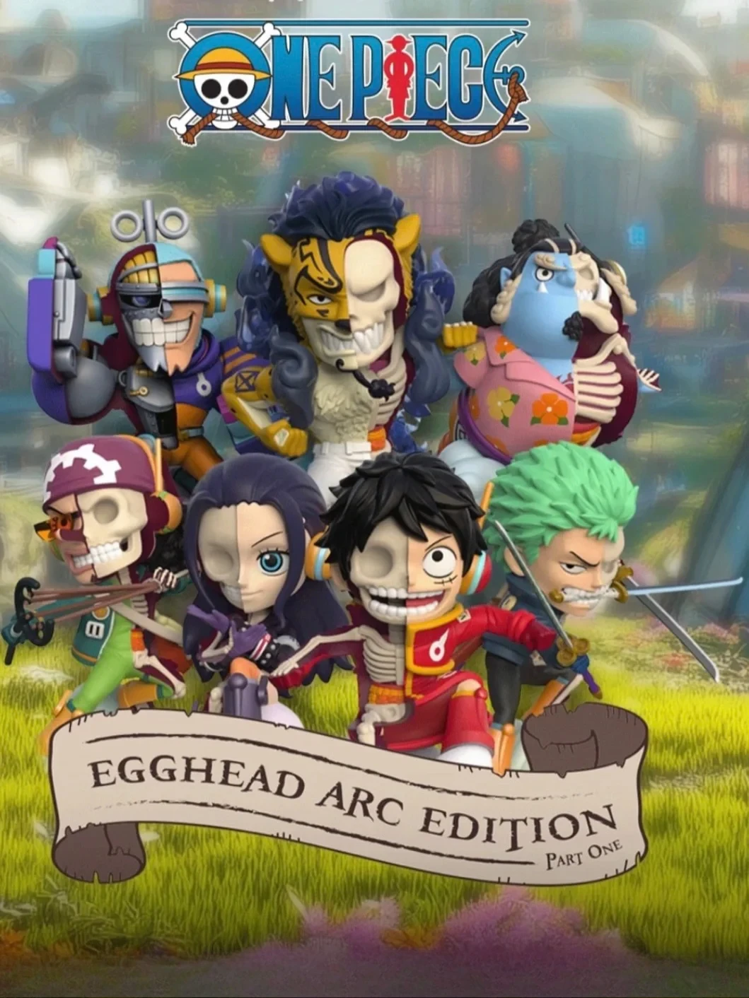 

MINISO 2025 One Piece Series Blind Box: Egg Head Island (First Generation) One Piece Half Anatomy Blind Box Birthday Gift