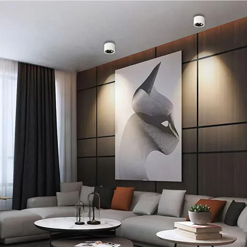 Surface Mounted Ceiling Light AC85-265V LED Spotlight Adjustable Angle Super Bright Downlight Indoor Lighting 5W 7W 9W 12W 15W