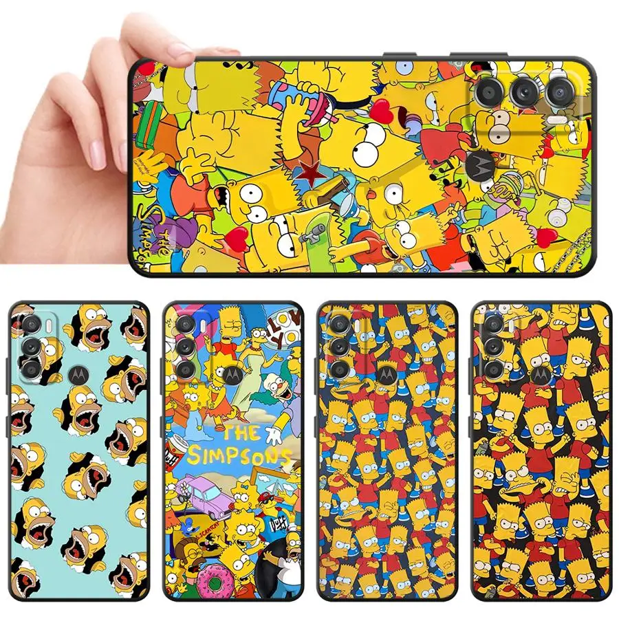 

Case for Moto S30 Pro Edge 20 30 X30 Pro Soft Back Phone Cover The Simpsons